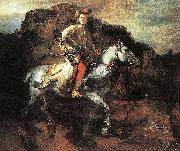 REMBRANDT Harmenszoon van Rijn The Polish Rider  A Lisowczyk on horseback. oil painting picture wholesale